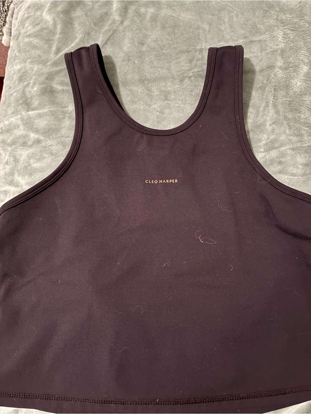 Cleo Harper Black Scoop-Neck Athletic Tank Top